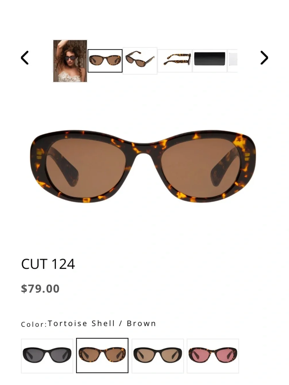Spitfire Tortoiseshell Oval Sunglasses with Brown Lenses